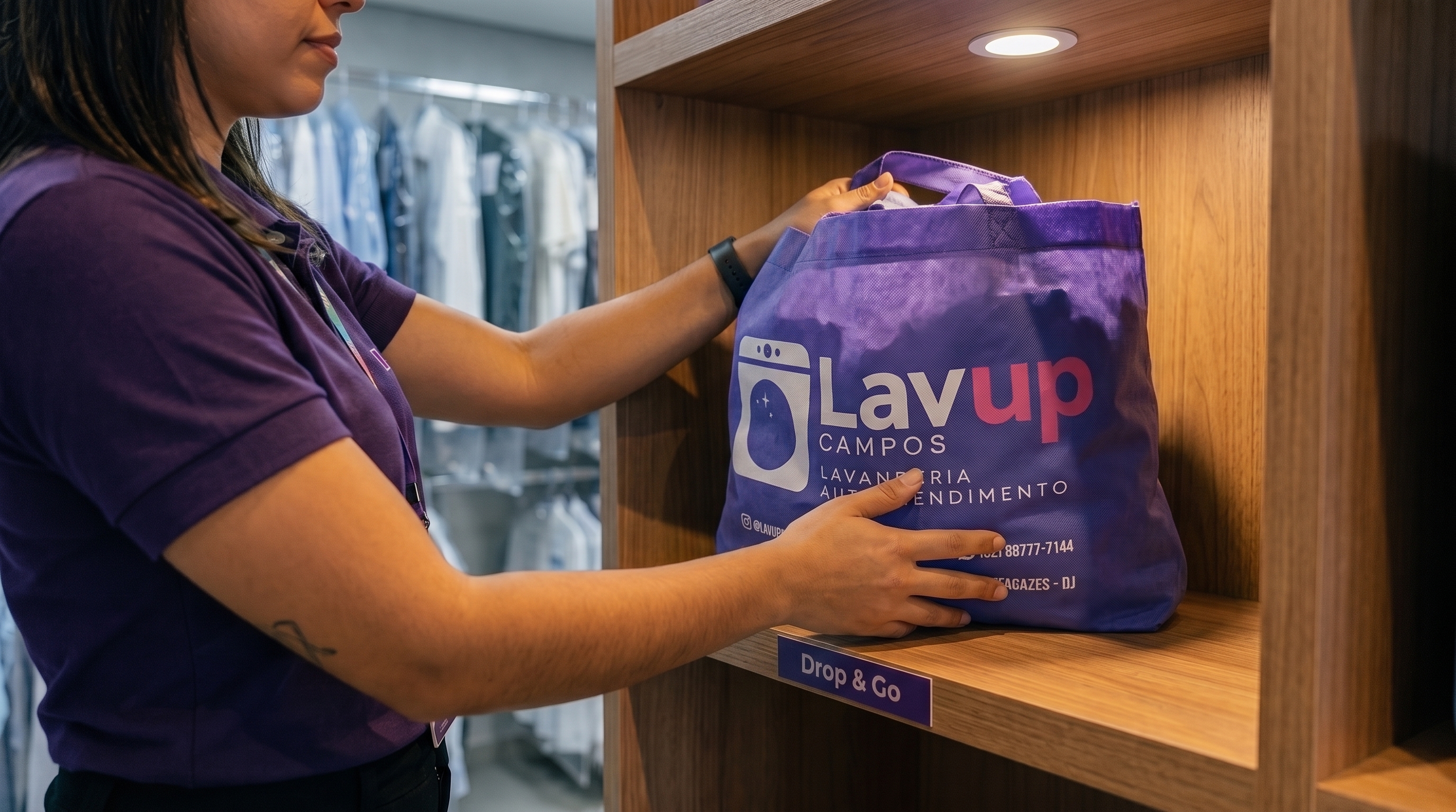 Roupas prontas para coleta LAVUP